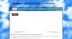 Desktop Screenshot of frieslandvakantiewoning.nl